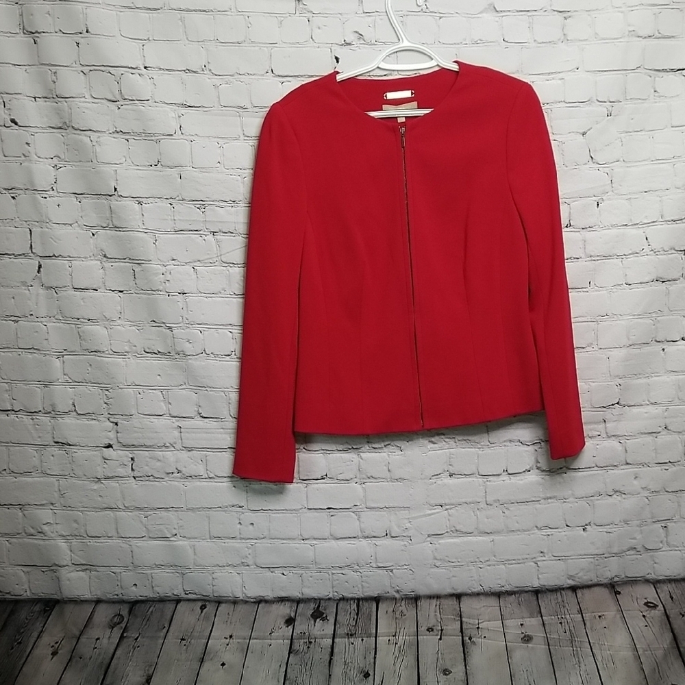 Talbots Red Zip Up Jacket Size 6